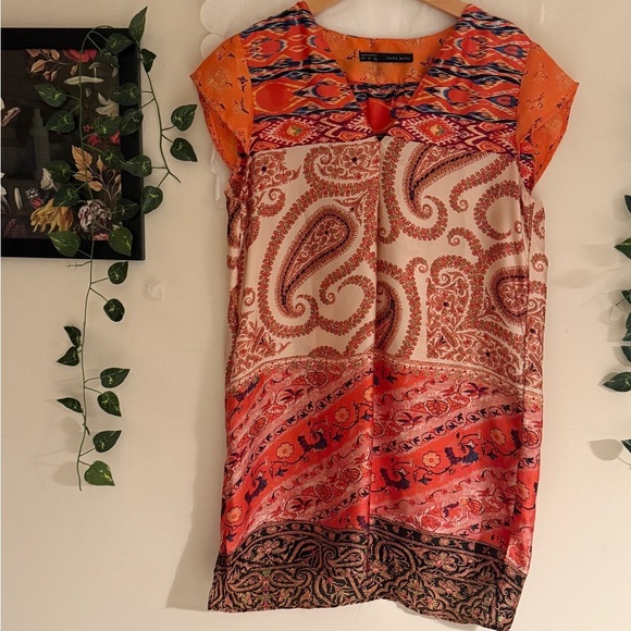 Zara Dresses & Skirts - Zara Basic Multicolour Knee Length Sheath Dress Women Large